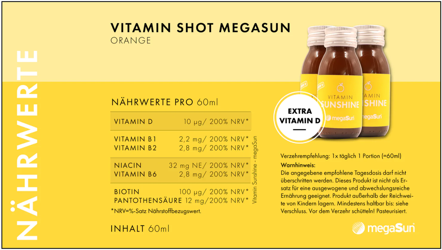 Vitaminshot " Vitamin Sunshine" | 35 Stück